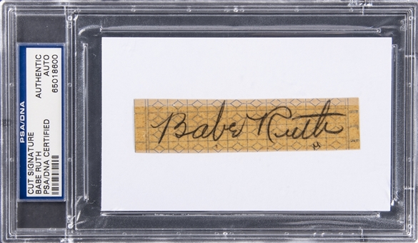 Babe Ruth Signed Cut (PSA/DNA AUTHENTIC)